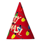 Leuke gloeilampen Kerstfeest papier kegel petten Feesthoedjes (Rechts)