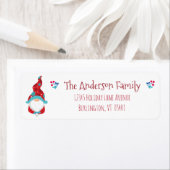 Leuke Gnome Eenvoudige Moderne Vakantie Jouw naam  Etiket (Insitu)