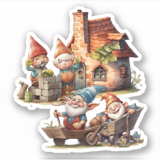 Leuke Gnome Sticker (Voorkant)