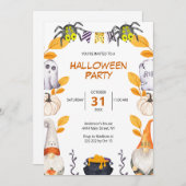 Leuke Gnomen Halloween uitnodiging (Voorkant / Achterkant)