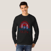 Leuke Gnomen Regenboog Gelukkig 4th van Juli Ameri T-shirt (Voorkant volledig)