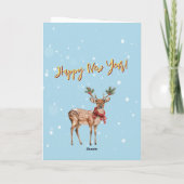 Leuke goed geklede Waterverf rendierboom Kaart (Achterkant)