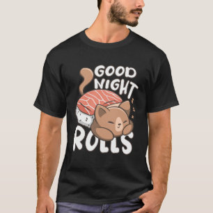 Leuke Goede Nacht Kat Sushi Pyjama T-shirt