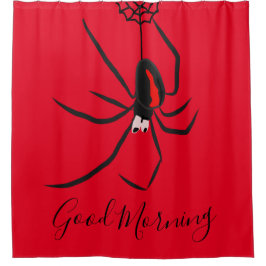 Leuke Goedemorgen Red Back Spider Douchegordijn