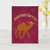 Leuke gok wat voor dag het is Het is humor Kerstmi Kaart (Gele Bloem)