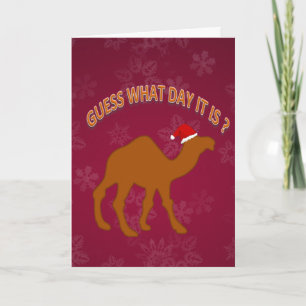 Leuke gok wat voor dag het is Het is humor Kerstmi Kaart