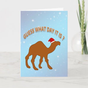 Leuke gok wat voor dag het is Het is humor Kerstmi Kaart