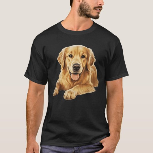 Leuke Golden Retriever Love T-shirt (Voorkant)