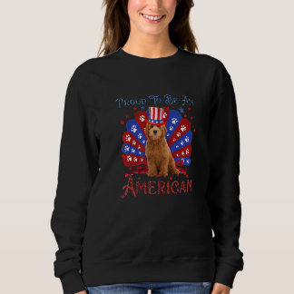 Leuke goldendoodle Amerikaanse vlag Happy 4th van  Trui