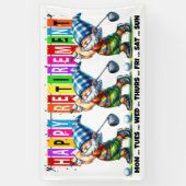 LEUKE GOLF GELUKKIG PENSIOEN SPANDOEK (Verticaal)