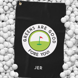 Leuke Golf Greens Voor Golfer Grappige Humor Maatw Golfhanddoek