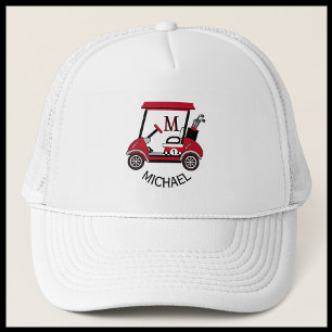 Leuke Golf Guy Winkelwagen Aangepaste Monogram Naa Trucker Pet