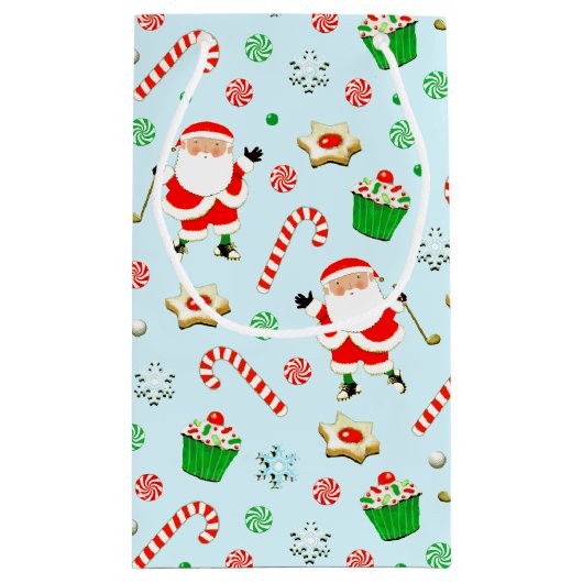 Leuke Golf Kerst Kleine Gift Bag Klein Cadeauzakje (Achterkant)