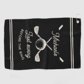 Leuke golf vrijgezellenfeest laatste swing voor de golfhanddoek (Horizontaal)