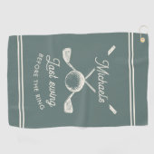 Leuke golf vrijgezellenparty laatste slag voor de  golfhanddoek (Horizontaal)