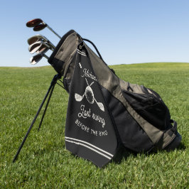 Leuke golf vrijgezellenparty laatste slag voor de  golfhanddoek