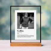 Leuke Golfer Dictionary Definitie met Aangepaste F Acryl Bord (Neutraal)