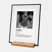 Leuke Golfer Dictionary Definitie met Aangepaste F Acryl Bord (Hoek)