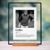 Leuke Golfer Dictionary Definitie met Aangepaste F Acryl Bord (Neutraal)