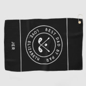 Leuke Golfer Humor Golf | Beste Papa Bij Par Golfhanddoek (Horizontaal)