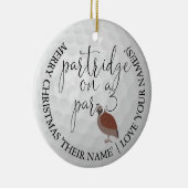 Leuke Golfer Kerst Golf Cadeau Patrijs Keramisch Ornament (Rechts)