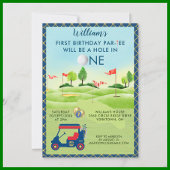 Leuke golfjongen 1e Verjaardag Par-T-shirt Kaart