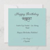 LEUKE GOLVEN ZIJN ER GEBOORTEDAGSTAART KAART (Achterkant)