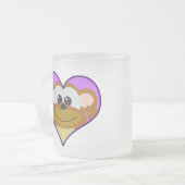 Leuke Goofkins monkey hart Matglas Koffiemok (Voorkant links)