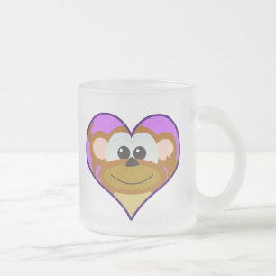 Leuke Goofkins monkey hart Matglas Koffiemok