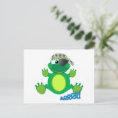 Leuke Goofkins piraat kikker Briefkaart (Staand voorkant)
