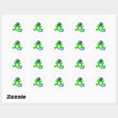 Leuke Goofkins piraat kikker Ronde Sticker (Vel)