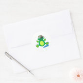 Leuke Goofkins piraat kikker Ronde Sticker (Envelop)