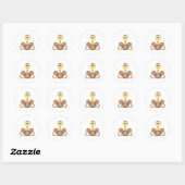 Leuke Goofkins struisvogel Ronde Sticker (Vel)
