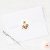 Leuke Goofkins struisvogel Ronde Sticker (Envelop)
