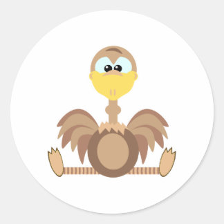 Leuke Goofkins struisvogel Ronde Sticker