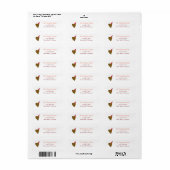 Leuke gouden hart Kerst pet retour adres Label (Full Sheet)