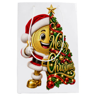 Leuke Gouden Munt Kerstman Prettig Kerstfeest Vaka Medium Cadeauzakje