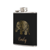Leuke gouden Paisley olifant Heupfles (Links)