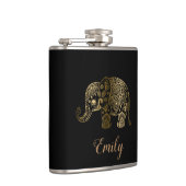 Leuke gouden Paisley olifant Heupfles (Rechts)