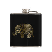 Leuke gouden Paisley olifant Heupfles (Achterkant)