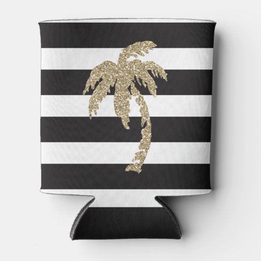Leuke gouden palmboom Koelbox Bier Sleeve Blikjeskoeler (Voorkant)