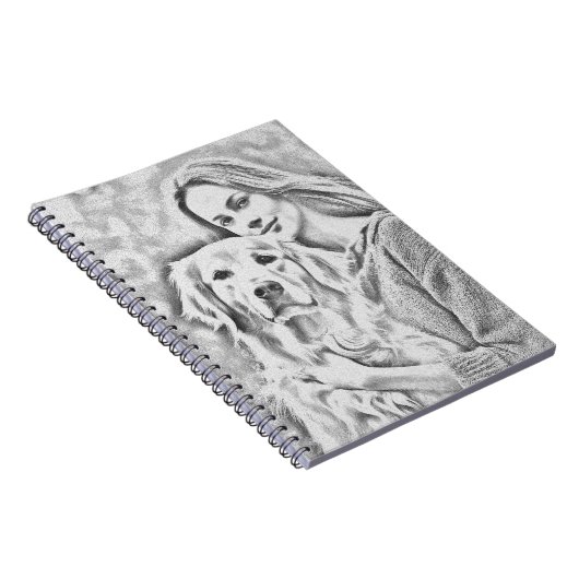 Leuke gouden retriever Beste Hond Moeder Potlood T Notitieboek (Rechterzijde)