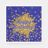 Leuke gouden roze sparkle glitter graffiti verf st servet (Voorkant)