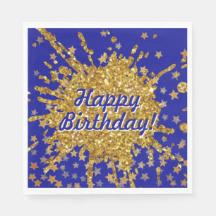 Leuke gouden roze sparkle glitter graffiti verf st servet