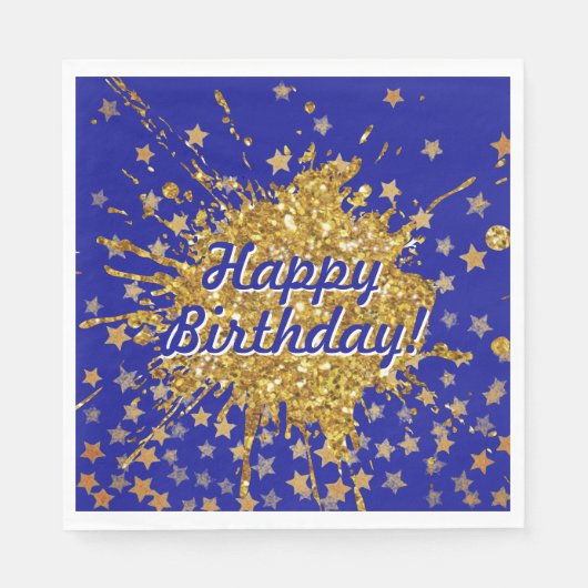 Leuke gouden roze sparkle glitter graffiti verf st servet (Voorkant)