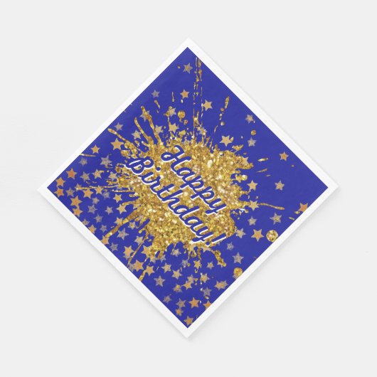 Leuke gouden roze sparkle glitter graffiti verf st servet (Hoek)