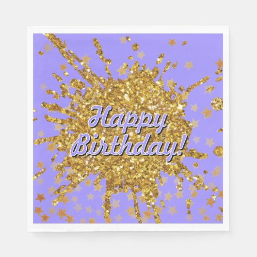 Leuke gouden roze sparkle glitter graffiti verf st servet (Voorkant)