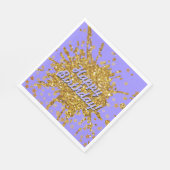 Leuke gouden roze sparkle glitter graffiti verf st servet (Hoek)