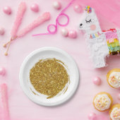 Leuke gouden sparkle glitter graffiti papieren bordje (Feest)