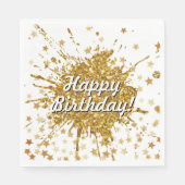 Leuke gouden sprankeling glitter graffiti verf dru servet (Voorkant)